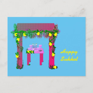 Happy Sukkot ,Personalized Postcard
