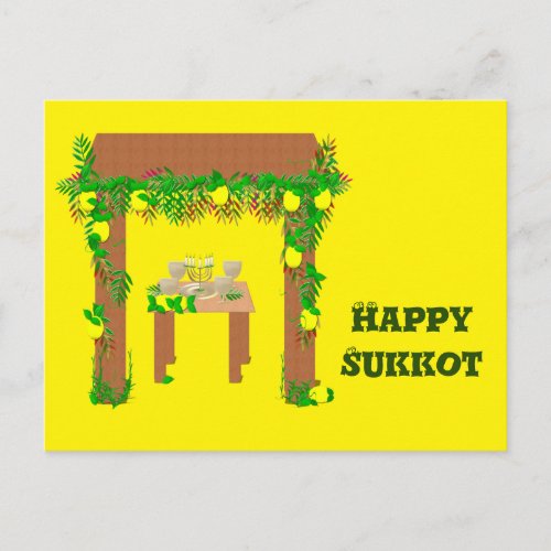 Happy Sukkot Personalized Postcard