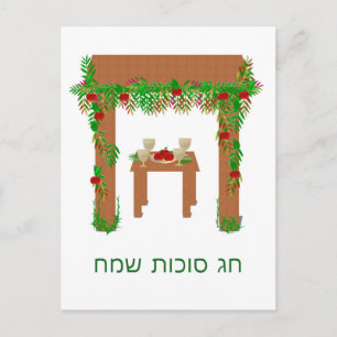 Happy Sukkot ,Personalized Postcard