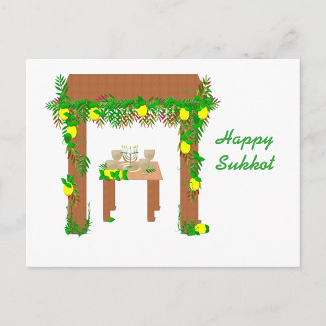 Happy Sukkot Postcard (Front)