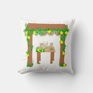 Happy Sukkot, Throw Pillow