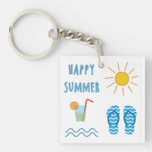 Happy Summer Acrylic Keychain