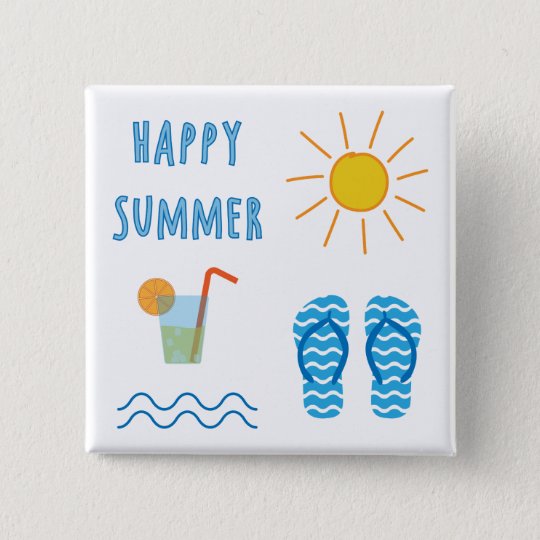 happy summer button