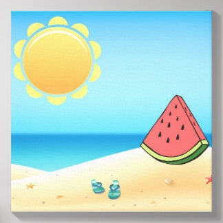 happy summer canvas photo tile