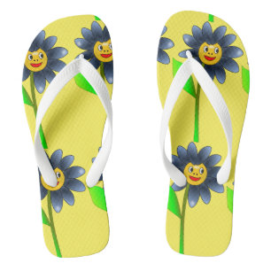 Happy Summer Flower Flip Flops