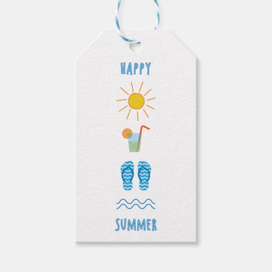 happy summer gift tag