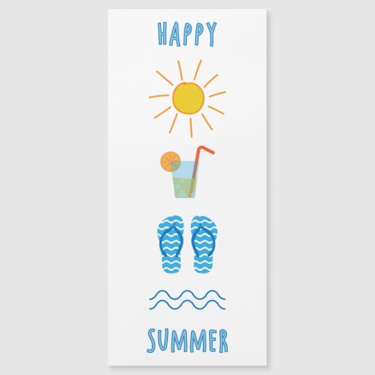happy summer magnetic card