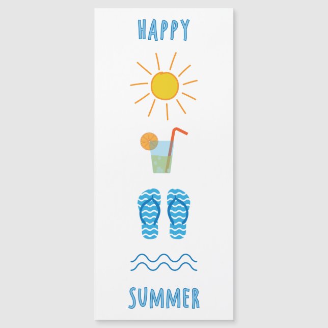 Happy Summer Magnetic Card (Front)
