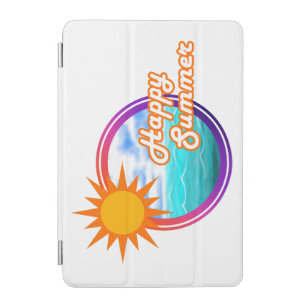 Happy Summer Ocean Circle iPad Mini Cover