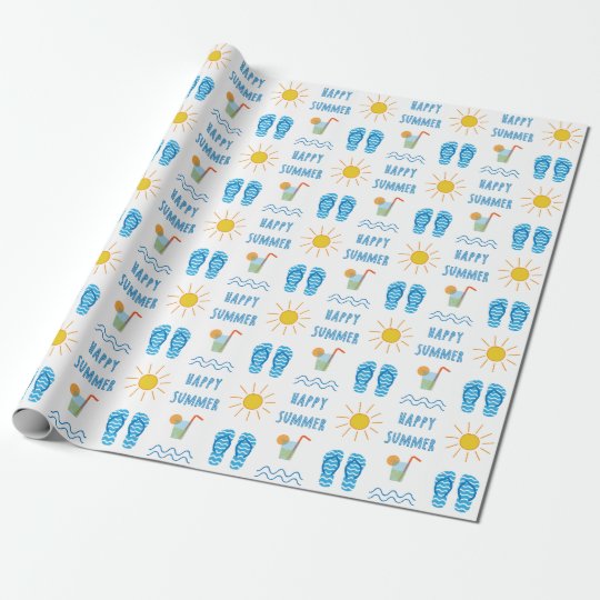 summer pattern wrapping paper