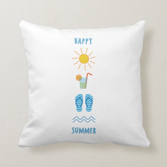 happy summer pillow