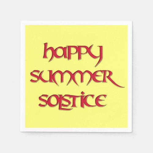 Happy Summer Solstice Cocktail Napkins Standard