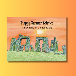 Happy Summer Solstice Stonehenge Postcard