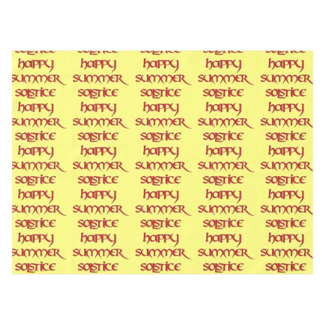 Happy Summer Solstice Tablecloth (Front (Horizontal))