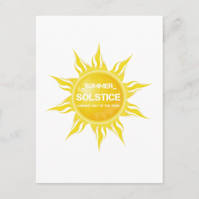 Happy summer solstice the longest day of the year postcard (Front)