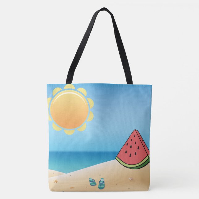happy summer tote bag (Front)