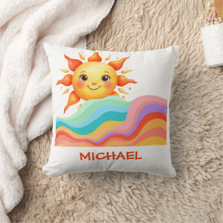 Happy Summer Vibes Throw Pillow