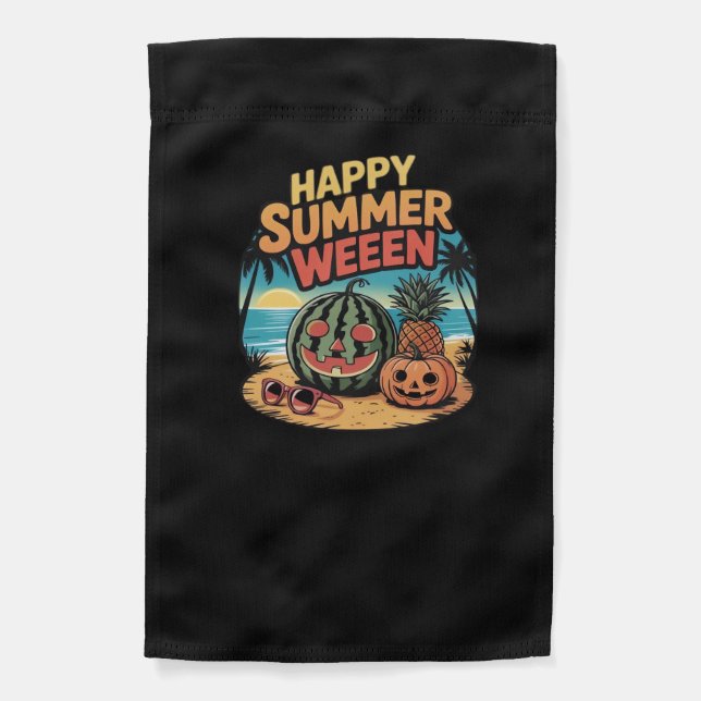 Happy Summerween Classic Garden Flag (Front)