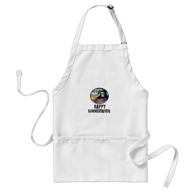 Happy Summerween Essential 2025 Adult Apron (Front)