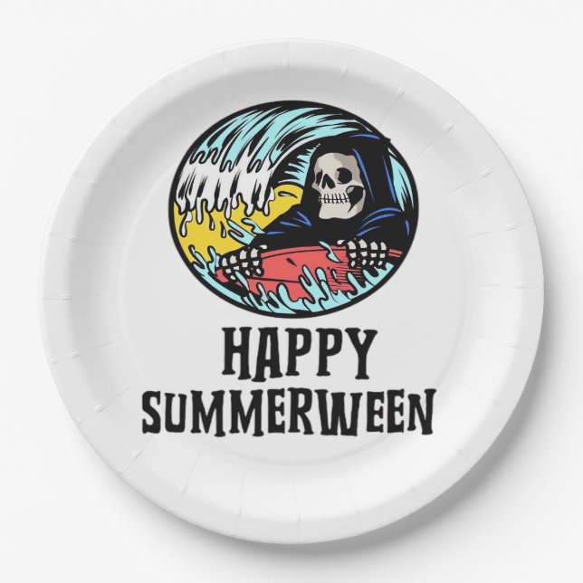 Happy Summerween Essential 2025 Paper Plates (Front)