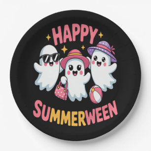 Happy Summerween Summer Halloween Funny Paper Plates