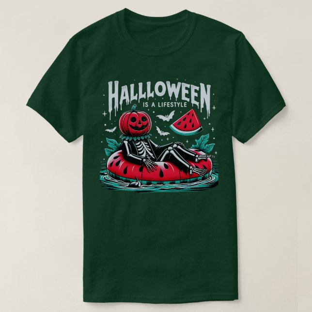 Happy Summerween Summer Watermelon Halloween is a  T-Shirt (Design Front)