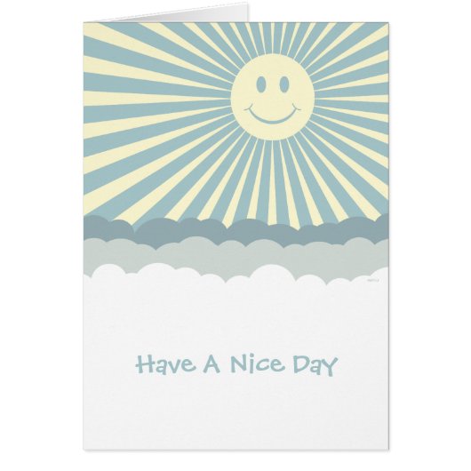 Happy Sun And Clouds Cards (Front)