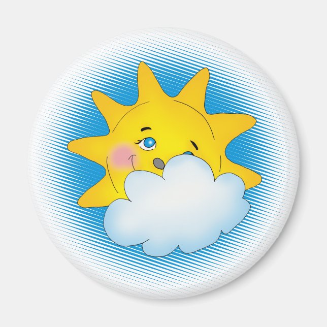 Happy sun & cloud - Magnet (Front)