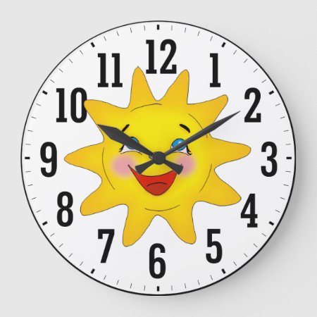 Happy Sun | Cool Gifts Large Clock
