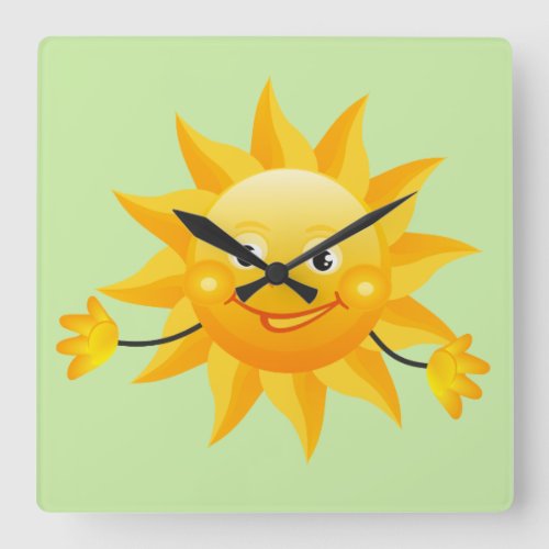 Happy Sun Design Wall Clock