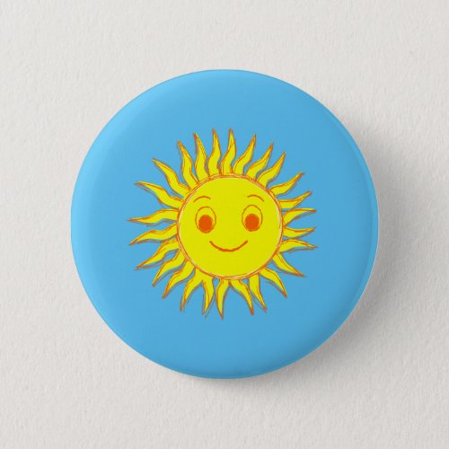 Happy Sun Face Drawing Button