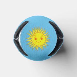 Happy Sun Face Drawing Can Cooler