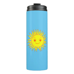 Happy Sun Face Drawing Thermal Tumbler