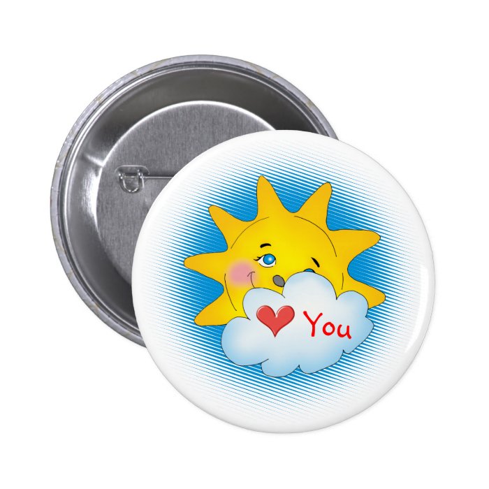 Happy sun love You   Button