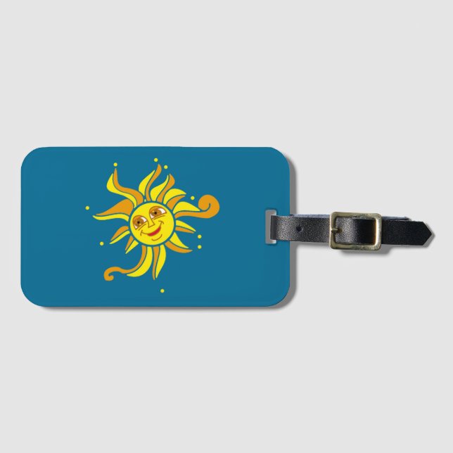 Happy Sun Luggage Tag (Front Horizontal)