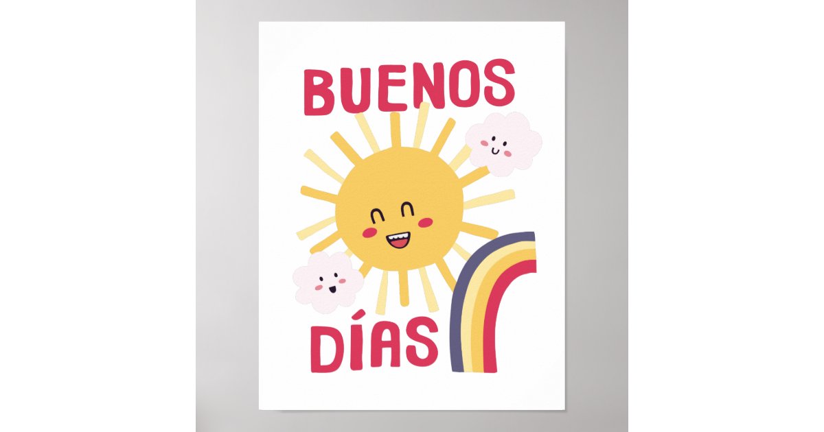 Happy Sun Nursery Art in Spanish Poster Zazzle