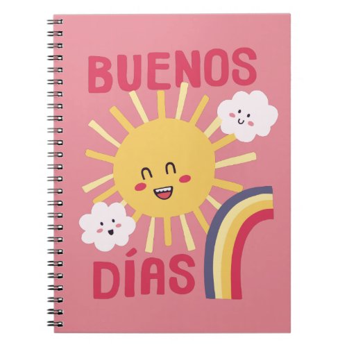 Happy Sun Nursery Art in Spanish Poster Notebook