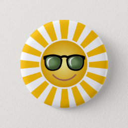 Happy Sun Pinback Button
