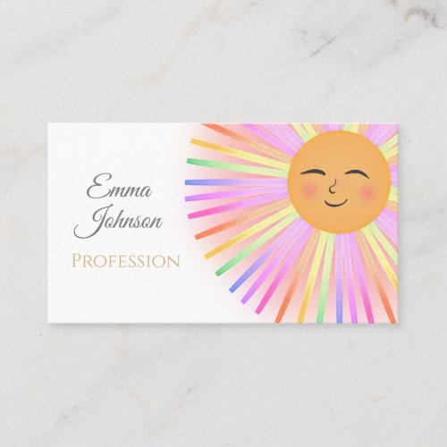 Happy Sun Rainbow Sunshine Business Card