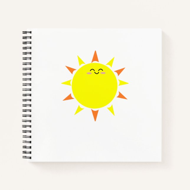 Happy Sun Spiral Notebook (Front)