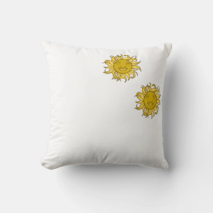 Happy Sun Throw Pillow