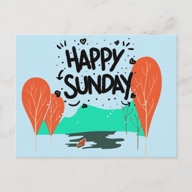 happy Sunday Holiday Postcard (Front)