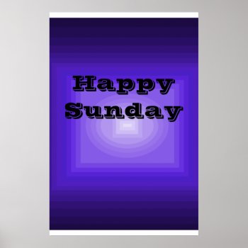 Happy Sunday Purple Color Code Poster Day Of Week by CricketDiane at Zazzle