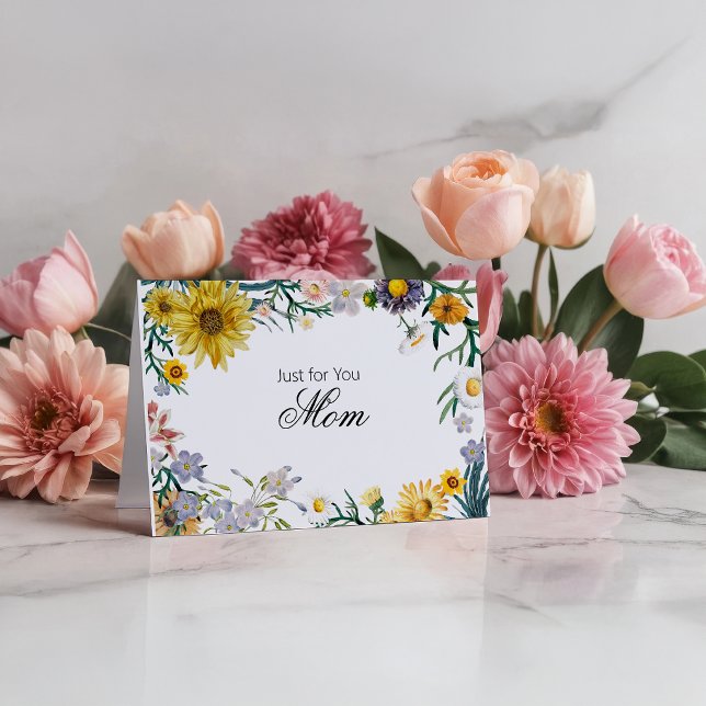 Happy Sunflower and Spring Floral Card (Creator Uploaded)