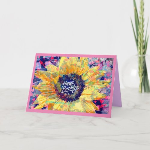 Happy Sunflower Birthday Card