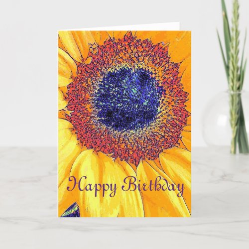 Happy Sunflower Birthday Greeting Card