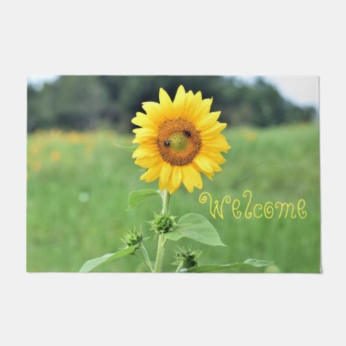 Happy Sunflower Doormat