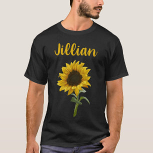 Happy Sunflower - Jillian Name T-Shirt