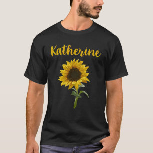Happy Sunflower - Katherine Name T-Shirt