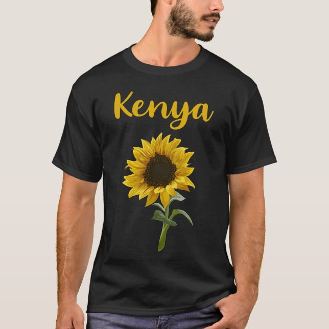 Happy Sunflower - Kenya Name T-Shirt (Front)
